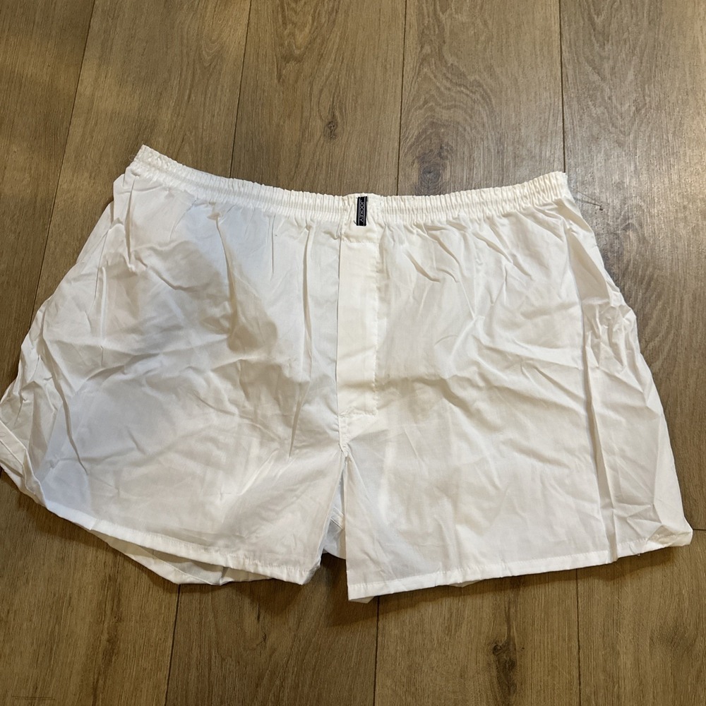 Jockey Men's Boxer Shorts Loungewear Wht/Blue Open Fly XXL (44-46) 2 Pair NWOT - Picture 9 of 11